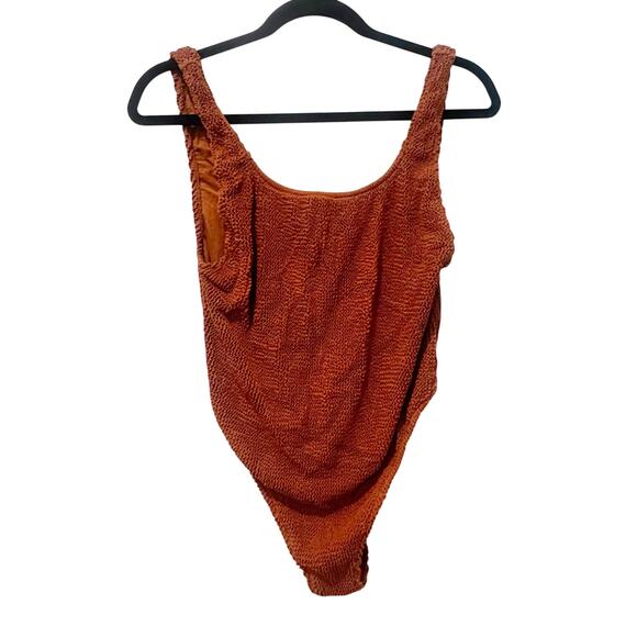 Volcom Women's Simply Scrunch Backless One-Piece Swimsuit Rust Size Large NWOT - Picture 7 of 13